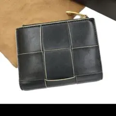 稀少 ボッテガヴェネタ カセット 二つ折り財布 ダークグリーン×白 イントレ