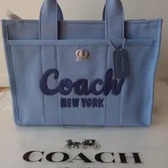 ✨新品✨COACHトートカーゴ2wayターンロックラージCP158ライトブルー 