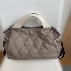 ゆきまる様　専用　キルティング ナイロン ショルダーバッグ ベージュ 軽量
