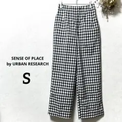 センスオブプレイス ギンガムチェック ワイドパンツ カジュアル Sサイズ