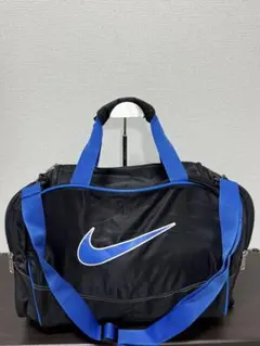 美品 Nike ボストンバッグ ブラック/ブルー 中型