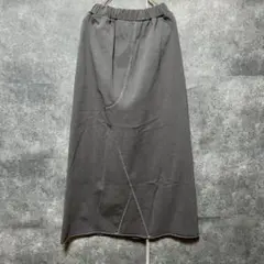 BEAMS BOY ロングスカート グレー アシンメトリー コットン100%のサムネイル