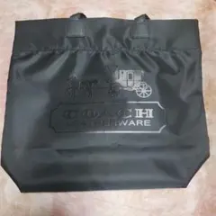 コーチ　トートバッグ　ナイロン　黒
