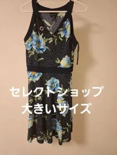 EN FOCUS STUDIO ノースリーブワンピース 花柄 ドット 12のサムネイル