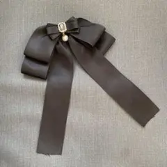 ★最終価格★ バレッタ　黒　ビジュー　パール