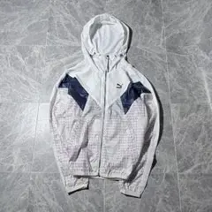 PUMA nylon jacket フーディー 短丈 y2k tech S