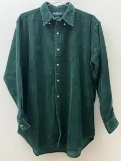 Ralph Lauren BLAIRE ダークグリーン シャツ　太畝コーデュロイ