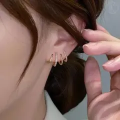 ゴールドサークルピアス