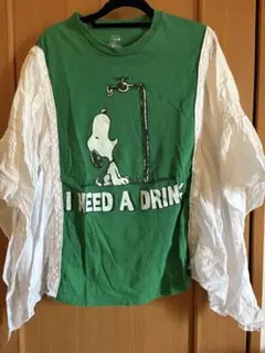 古着リメイク◇スヌーピー I NEED A DRINK Tシャツのサムネイル