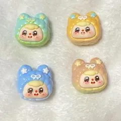 (160)4個セット ベイビースリー フロッキーフィギュア baby three