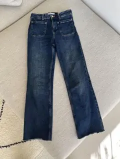 ZARA ダークブルー　ブーツカット　フレア　デニム
