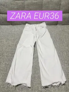 ZARA デニム　ホワイト　EUR36