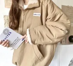 フリースジャケット ベージュ・クリーム色