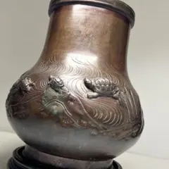 古銅　青銅花瓶　共箱　高さ21.5cm 東お8-0815 古銅 青銅花瓶 共箱 高さ21.5cm 東お8-0815 - メルカリ