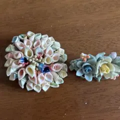 花モチーフ ブローチ 多色