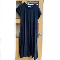 AZUL BY MOUSSY 半袖ロングワンピース M ブラック