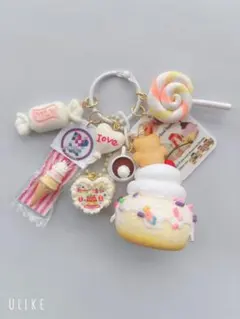 じゃらじゃらキーホルダー カラフルスイーツ アメリカンスイーツ