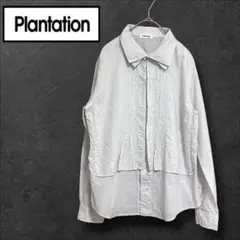 2026年最新】Plantation カラー：ホワイト系 レディース 長袖 シャツ
