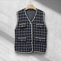 TRUBE//ツイート柄ニットベスト<<美品>>