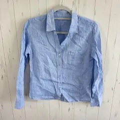 ブラウス 水色 シャツ ワイシャツ トップス