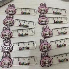 Labubu ウサギデザイン 定規 パーツ10個セット