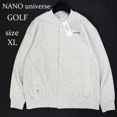 新品 ナノユニバース ゴルフ 裏起毛 ヘビーウェイト パーカー 灰 XL 