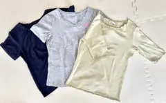 【earth music&ecology/coen】夏Tシャツ3枚　半袖/五分袖