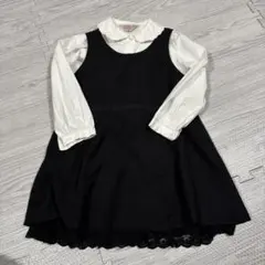 コムサ黒ワンピース、長袖ブラウス　100センチ　女の子