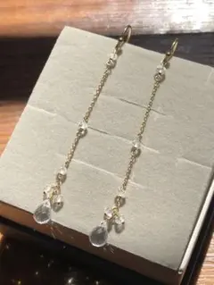 タイムセール美品ハリオランプワークファクトリーピアスプティ10khario
