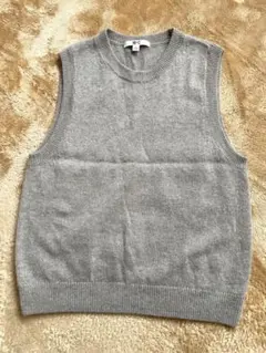 カシミアクルーネックショートベスト Ｌ　UNIQLO：Ｃ