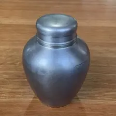 中国美術 茶道具 錫製 茶葉入れ 點銅 古錫製 六角大茶入茶壷 中国美術 茶道具 錫製 茶葉入れ 點銅 古錫製 六角大茶入茶