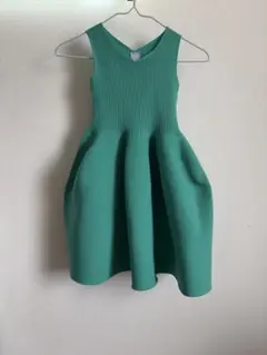 グリーン ノースリーブ チュニック M