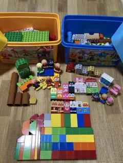 アンパンマン　ブロックバケツ　まとめ売り　おまけ沢山あり　約263ピース