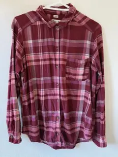 【難あり】ホリスタ Hollister チェック柄シャツ M レディース メンズ