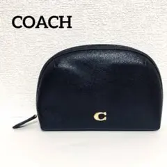 美品 COACH ブラック アーチ型 ポーチ