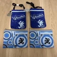 【新品未使用】ディズニーリゾート関連グッズ　アメニティポーチ＆ショルダーバッグ