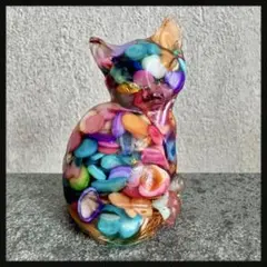 オルゴナイト 猫 天然石 開運 縁起物 置物 スピリチュアル インテリア