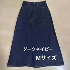 無印良品 木の実から作ったカポック混　デニムＡラインスカート Mサイズ