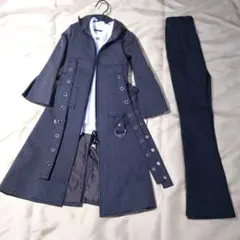 SD17男の子用ダークグリーン系のロングコートとズボン、白シャツ、ハンガーの4点