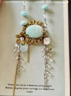 【新品未使用】アマゾナイトネックレス一点もの　作家HARU HARE