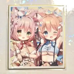 桃豆こまもち FANBOX 1周年記念 直筆サイン入り ミニ色紙 こまこ もちこ