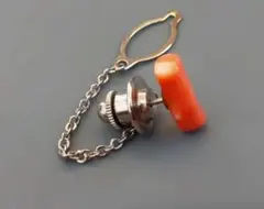珊瑚 サンゴ の タイタックピン ネクタイピン