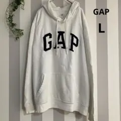 GAP【L】訳あり◎白いパーカー◎定番スタイル　メンズ　部屋着◎ルームウェアに