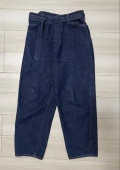 Comoli 20aw belted denim navy 1 ベルテッドデニム COMOLI デニム ベルテッドパンツ | Less Higashikawa