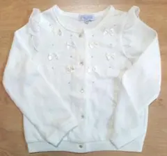 マザウェイズ　 ホワイト カーディガン　サイズ120