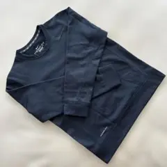 【個人保管品】NIKE サーマフィットのスウェットS寸　紺　スウォッシュ刺繍