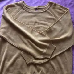 Samansa Mos2 黄色ニット　　　　アクリル100%