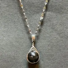 WP327SN 天然石 ワイヤーラッピング ネックレス チンターマニストーン