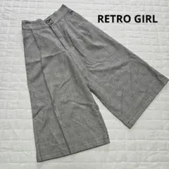 RETROGIRLチェック柄ガウチョパンツ Mサイズレディースズボンレトロガール