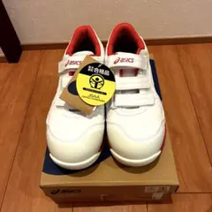 asics アシックス ベルクロ 安全靴CP301 白×赤 新品同様品27cm - メルカリ